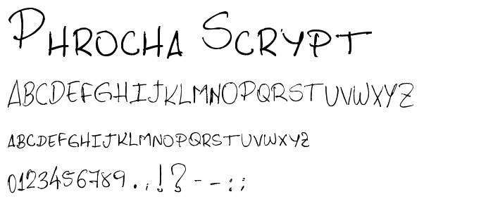 PHRocha Scrypt font